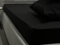Простынь на резинке 180x200 Ecotton Фланель Черный SB-184