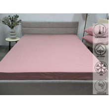 Простирадло на резинці 160x200 Ecotton Фланель Рожевий SB-153