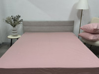 Простынь на резинке 160x200 Ecotton Фланель Розовый SB-153