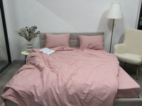 Простынь на резинке 160x200 Ecotton Фланель Розовый SB-153