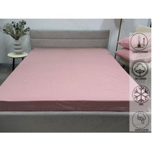 Простирадло на резинці 90x200 Ecotton Фланель Рожевий SB-153