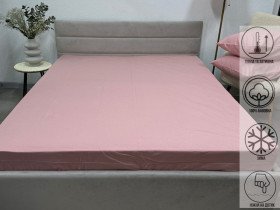 Простынь на резинке 90x200 Ecotton Фланель Розовый SB-153
