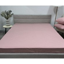 Простынь на резинке 180x200 Ecotton Фланель Розовый SB-153