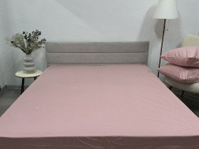 Простынь на резинке 160x200 Ecotton Фланель Розовый SB-153