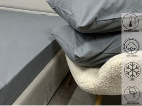 Простынь на резинке 160x200 Ecotton Фланель Серый SB-148