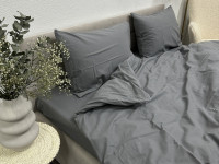 Простынь на резинке 160x200 Ecotton Фланель Серый SB-148