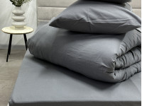 Простынь на резинке 160x200 Ecotton Фланель Серый SB-148