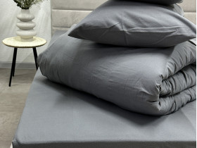 Простынь на резинке 160x200 Ecotton Фланель Серый SB-148