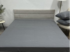 Простирадло на резинці 140x200 Ecotton Фланель Сірий SB-148