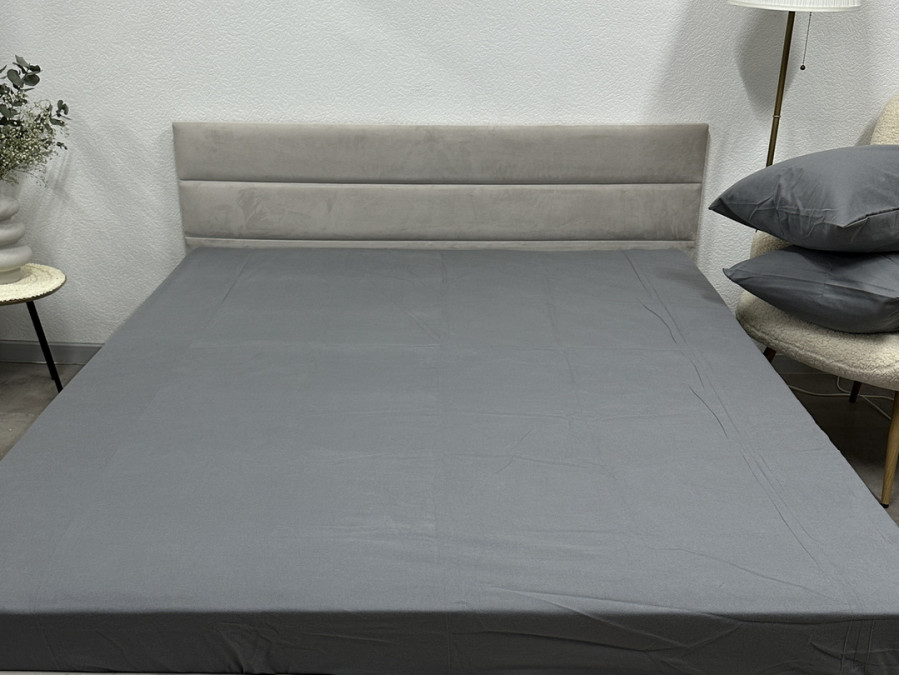 Простынь на резинке 140x200 Ecotton Фланель Серый SB-148