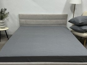 Простынь на резинке 90x200 Ecotton Фланель Серый SB-148