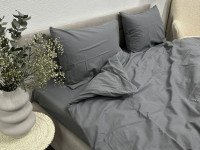 Простынь на резинке 180x200 Ecotton Фланель Серый SB-148
