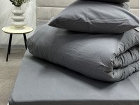 Простынь на резинке 180x200 Ecotton Фланель Серый SB-148