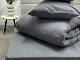 Простынь на резинке 90x200 Ecotton Фланель Серый SB-148