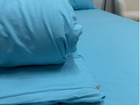 Простынь на резинке 90x200 Ecotton Фланель Sky Blue SB-134