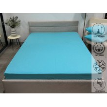 Простынь на резинке 90x200 Ecotton Фланель Sky Blue SB-134