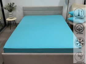 Простынь на резинке 180x200 Ecotton Фланель Sky Blue SB-134