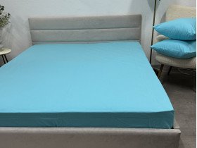 Простынь на резинке 180x200 Ecotton Фланель Sky Blue SB-134