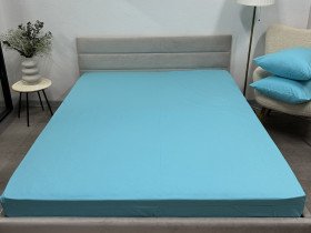 Простынь на резинке 90x200 Ecotton Фланель Sky Blue SB-134