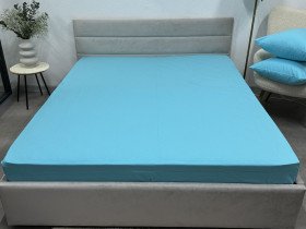 Простынь на резинке 160x200 Ecotton Фланель Sky Blue SB-134