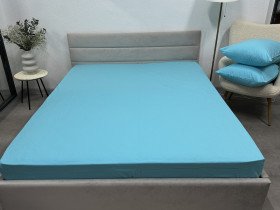 Простынь на резинке 140x200 Ecotton Фланель Sky Blue SB-134