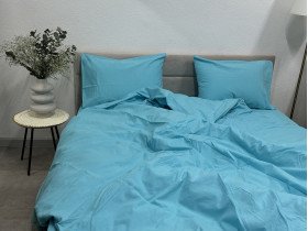 Простынь на резинке 180x200 Ecotton Фланель Sky Blue SB-134