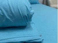 Простынь на резинке 180x200 Ecotton Фланель Sky Blue SB-134
