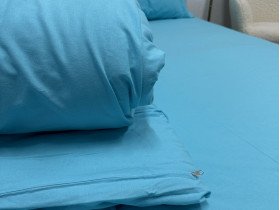 Простынь на резинке 180x200 Ecotton Фланель Sky Blue SB-134