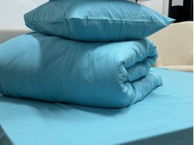 Простынь на резинке 180x200 Ecotton Фланель Sky Blue SB-134
