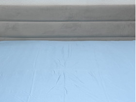 Простынь на резинке 180x200 Ecotton Полисатин Голубой