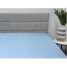 Простынь на резинке 180x200 Ecotton Полисатин Голубой