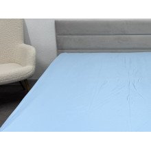 Простынь на резинке 90x200 Ecotton Полисатин Голубой