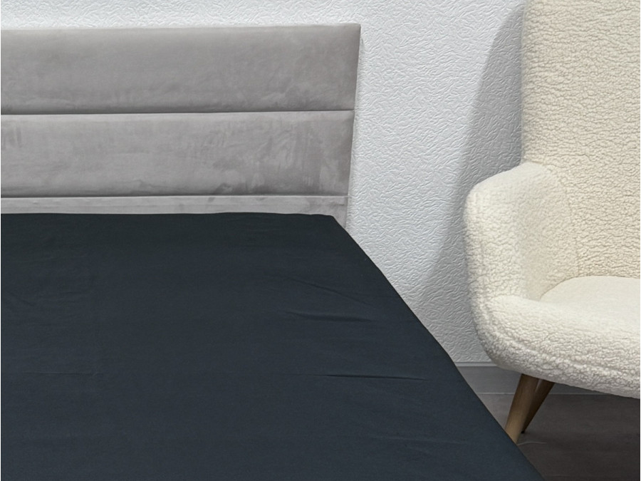Простынь на резинке 90x200 Ecotton Полисатин Черный