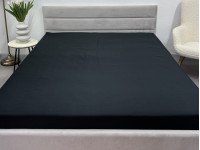 Простирадло на резинці 180x200 Ecotton Полісатин Чорний