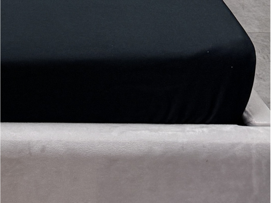 Простынь на резинке 90x200 Ecotton Полисатин Черный