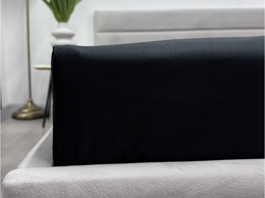 Простынь на резинке 90x200 Ecotton Полисатин Черный