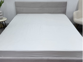 Простынь на резинке 160x200 Ecotton Полисатин Белый Сream