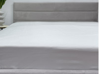 Простынь на резинке 160x200 Ecotton Полисатин Белый Сream