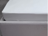 Простынь на резинке 160x200 Ecotton Полисатин Белый Сream