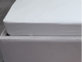 Простынь на резинке 160x200 Ecotton Полисатин Белый Сream