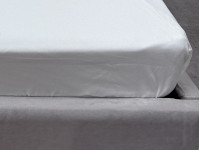 Простынь на резинке 180x200 Ecotton Полисатин Белый Сream