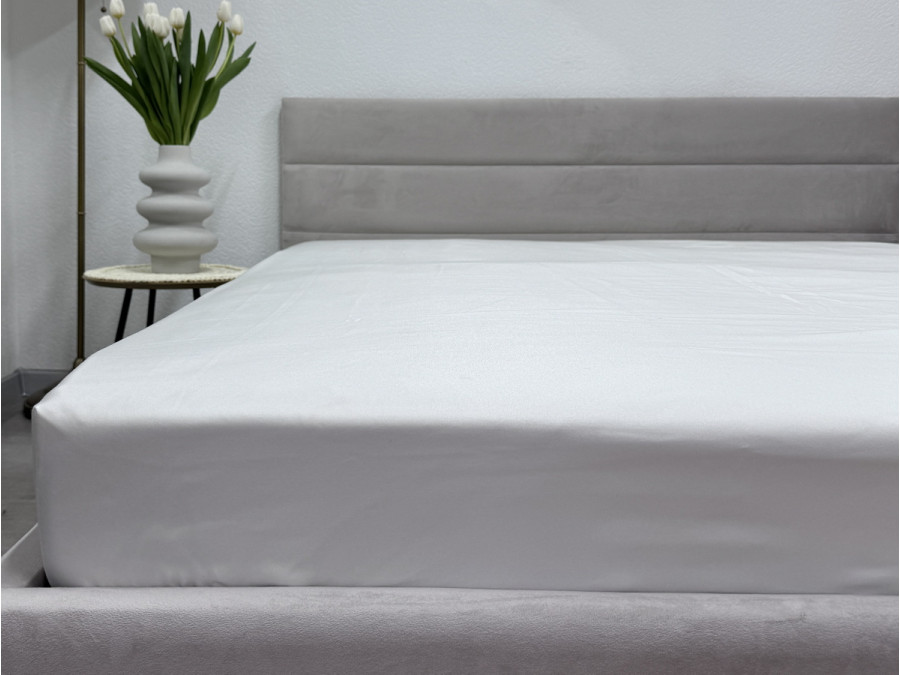 Простынь на резинке 90x200 Ecotton Полисатин Белый Сream