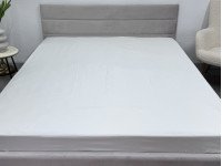 Простынь на резинке 180x200 Ecotton Полисатин Белый Сream