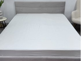 Простынь на резинке 160x200 Ecotton Полисатин Белый Сream