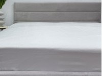 Простынь на резинке 180x200 Ecotton Полисатин Белый Сream