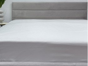 Простынь на резинке 160x200 Ecotton Полисатин Белый Сream