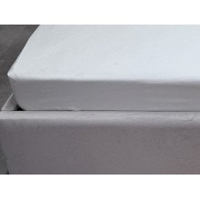 Простирадло на резинці 90x200 Ecotton Полісатин Білий Сream