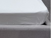 Простынь на резинке 180x200 Ecotton Полисатин Белый Сream