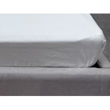 Простирадло на резинці 90x200 Ecotton Полісатин Білий Сream