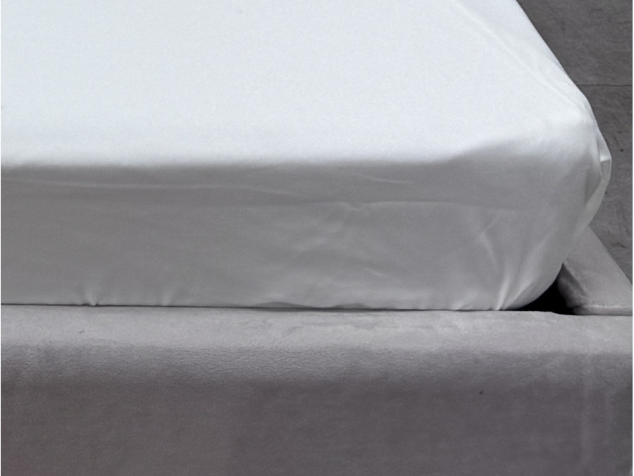 Простынь на резинке 90x200 Ecotton Полисатин Белый Сream